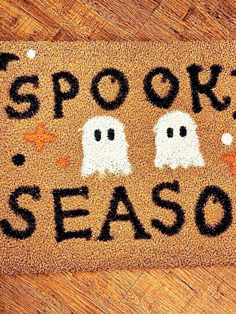 Mainstays Spooky Season Coir Doormat Brown & Black